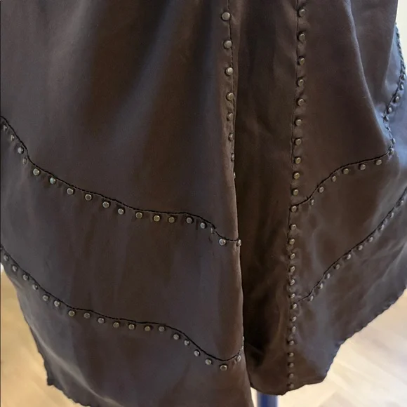Silk Top chocolate brown size M EUC - Picture 4 of 8